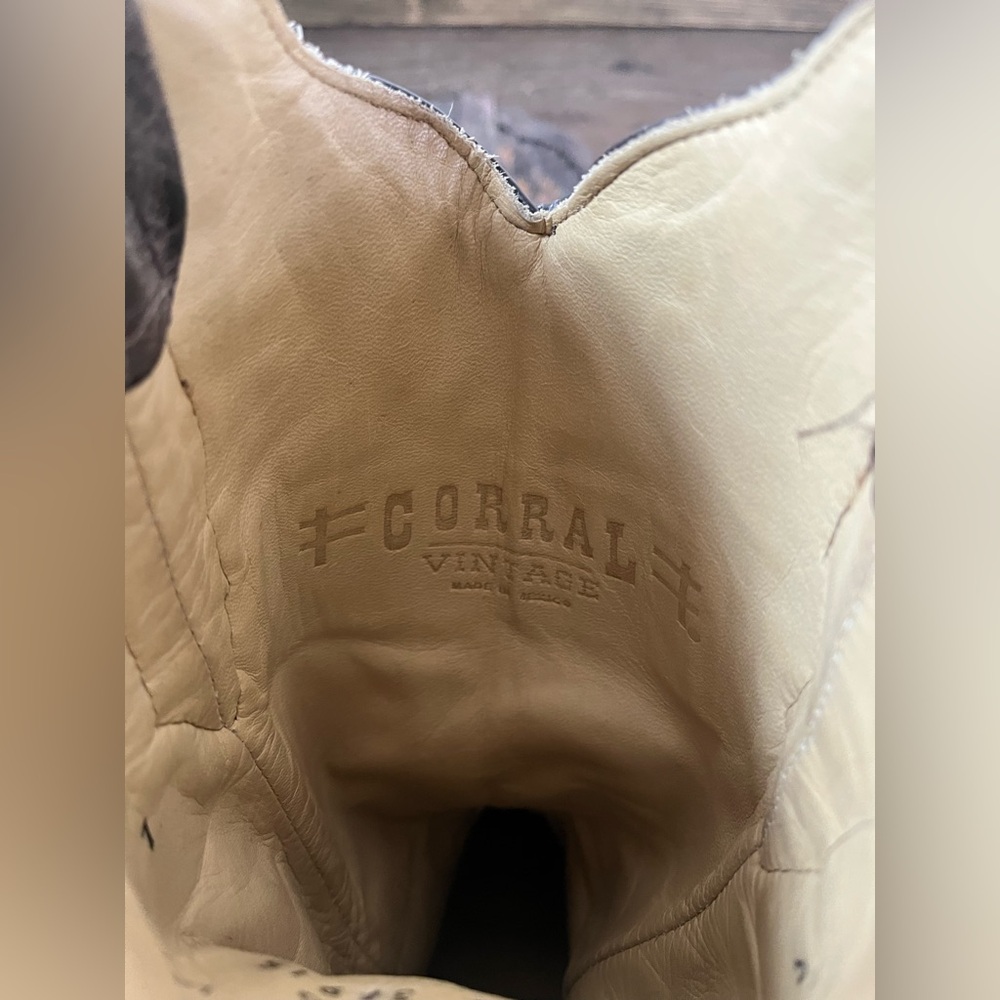 Corral Cowboy Boots Told Cango Tobacco w/ Fringe Tassel - Picture 11 of 13